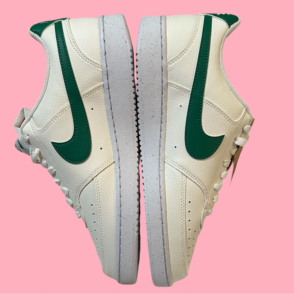NWTIB! WOMEN’S NIKE COURT VISION LOW NEXT NATURE.  WHITE/SAIL/MALACHITE. SZ 10.5 - Picture 5 of 16
